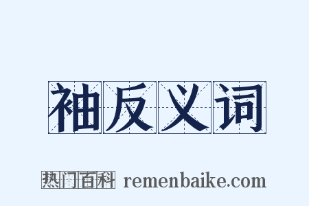 袖反义词是什么意思的图片